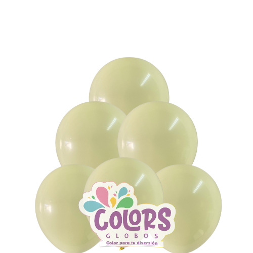 AMARILLO PASTEL B/100 GLOBOS 12"