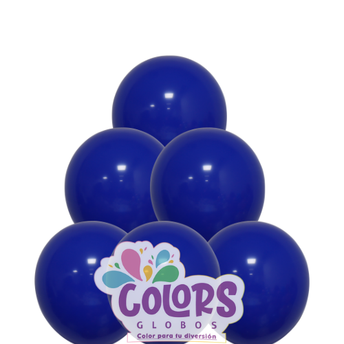 Azul retro b/100 globos 12"