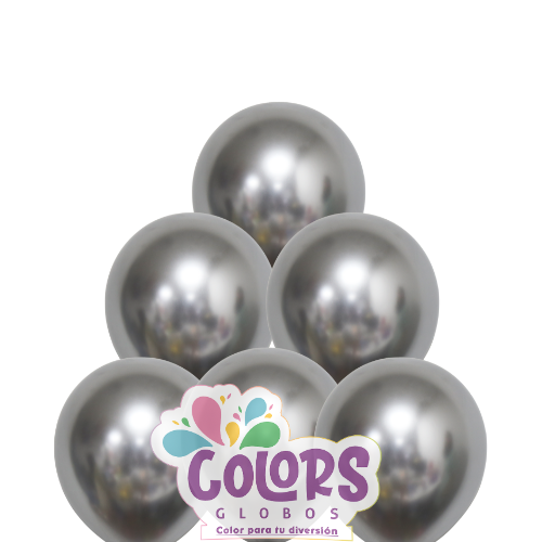 Plata cromo b/50 globos 12"