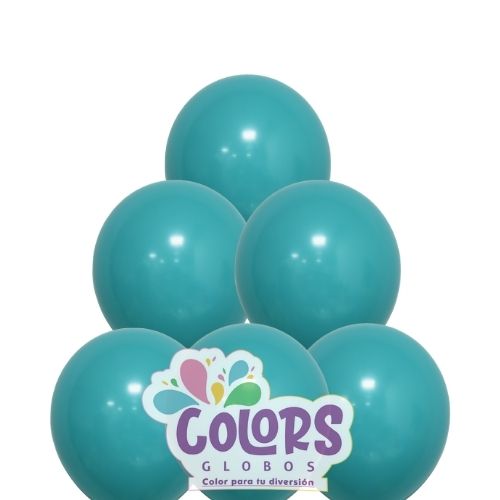 Turquesa b/100 globos 12"