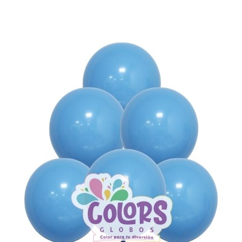 AZUL BEBÉ B/100 GLOBOS 12"