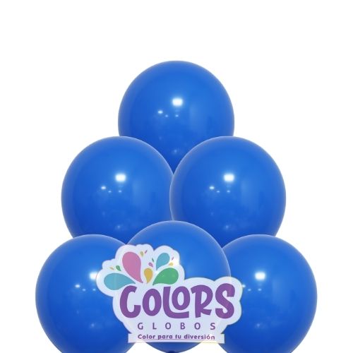 Azul b/100 globos 12"