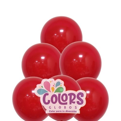 Rojo b/100 globos 12"