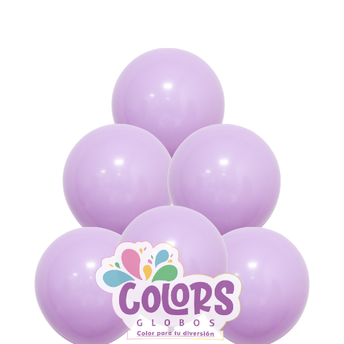 LILA PASTEL B/100 GLOBOS 12"